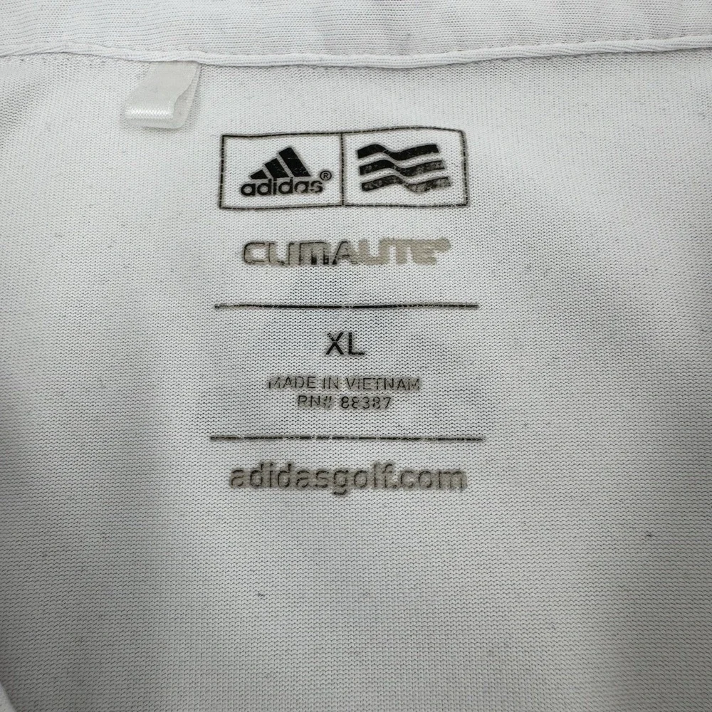 Adidas Mens Shirt X-Large Black Green Stripe de Anza Country Club Golf‎ Polo